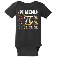 Pi Menu Funny Pi 3 Baby Bodysuit