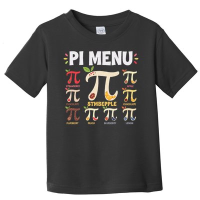 Pi Menu Funny Pi 3 Toddler T-Shirt