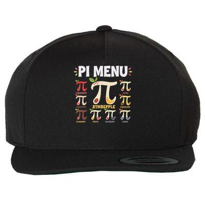 Pi Menu Funny Pi 3 Wool Snapback Cap