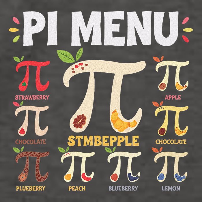 Pi Menu Funny Pi 3 Vector Backpack