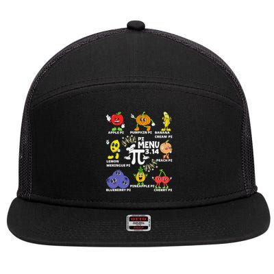 Pi Menu Funny Pi 3 7 Panel Mesh Trucker Snapback Hat