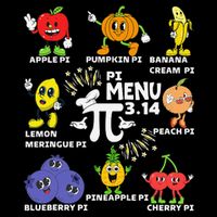 Pi Menu Funny Pi 3 7-Panel Snapback Hat