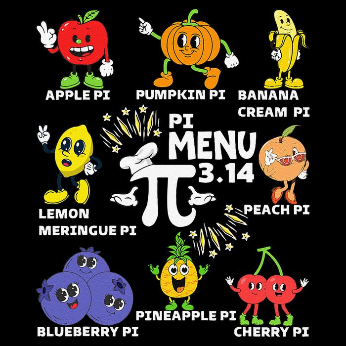 Pi Menu Funny Pi 3 7-Panel Snapback Hat