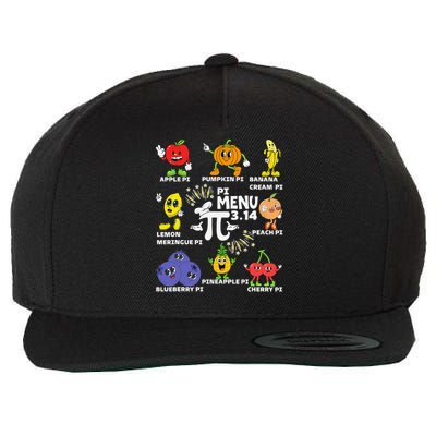 Pi Menu Funny Pi 3 Wool Snapback Cap