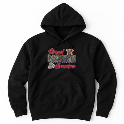 Proud Marine Grandma Personalize Dog Tags Hoodie
