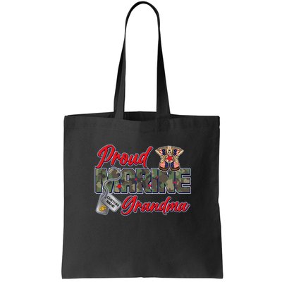 Proud Marine Grandma Personalize Dog Tags Bag