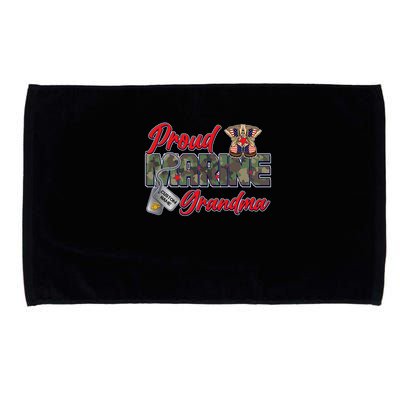 Proud Marine Grandma Personalize Dog Tags Microfiber Hand Towel