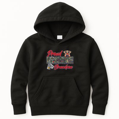 Proud Marine Grandma Personalize Dog Tags Kids Hoodie