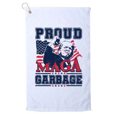 Proud Maga Garbage Vote Trump 2024 Trump Supporter Garbage Platinum Collection Golf Towel