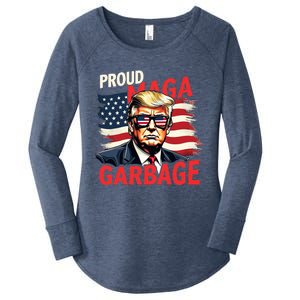 Proud Maga Garbage Trump Supporter Trump 2024 Women's Perfect Tri Tunic Long Sleeve Shirt