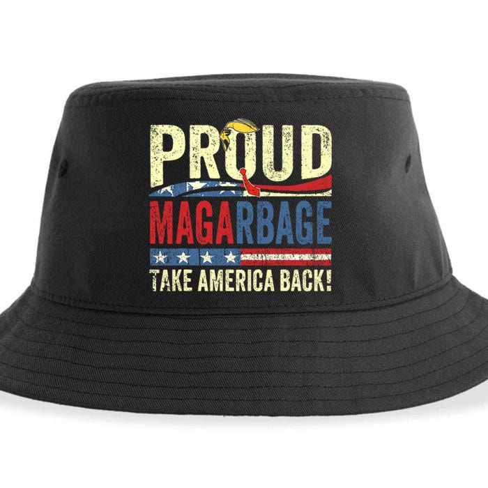 Proud Maga Garbage Proud To Be Garbage Trump Supporters Sustainable Bucket Hat