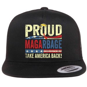 Proud Maga Garbage Proud To Be Garbage Trump Supporters Flat Bill Trucker Hat