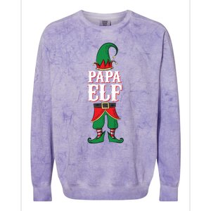 Papa Meaningful Gift Mom And Dad Matching Family Christmas Cute Gift Colorblast Crewneck Sweatshirt