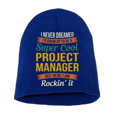 Project Manager Gift Funny Appreciation Gift Short Acrylic Beanie