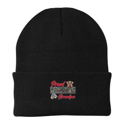 Proud Marine Grandpa Personalize Dog Tags Beanie