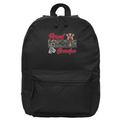 Proud Marine Grandpa Personalize Dog Tags 16 in Basic Backpack