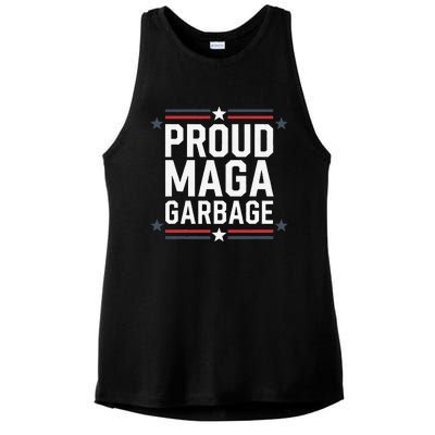 Proud Maga Garbage Trump Supporter Ladies PosiCharge Tri-Blend Wicking Tank