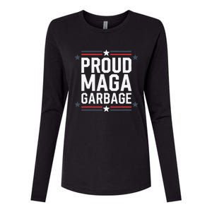 Proud Maga Garbage Trump Supporter Womens Cotton Relaxed Long Sleeve T-Shirt