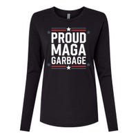 Proud Maga Garbage Trump Supporter Womens Cotton Relaxed Long Sleeve T-Shirt