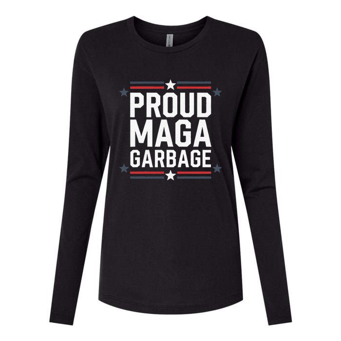 Proud Maga Garbage Trump Supporter Womens Cotton Relaxed Long Sleeve T-Shirt