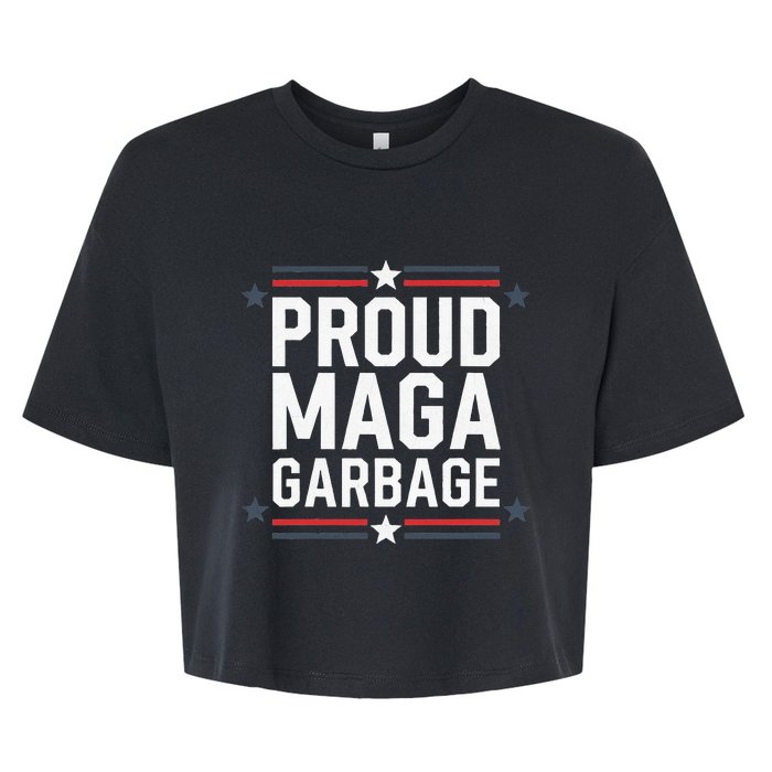 Proud Maga Garbage Trump Supporter Bella+Canvas Jersey Crop Tee