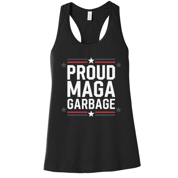 Proud Maga Garbage Trump Supporter Women's Racerback Tank