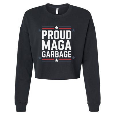 Proud Maga Garbage Trump Supporter Cropped Pullover Crew