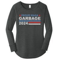 Proud Maga Garbage Proud To Be Garbage Trump Supporters Women's Perfect Tri Tunic Long Sleeve Shirt