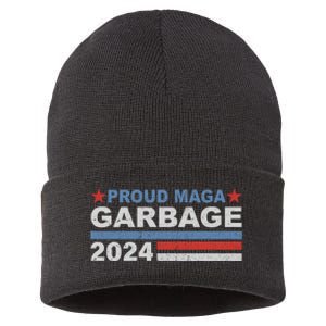 Proud Maga Garbage Proud To Be Garbage Trump Supporters Sustainable Knit Beanie