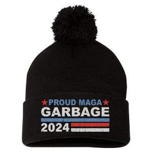 Proud Maga Garbage Proud To Be Garbage Trump Supporters Pom Pom 12in Knit Beanie