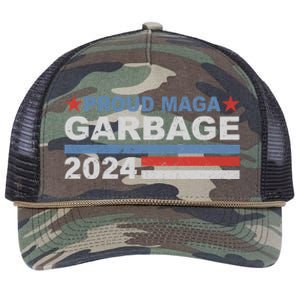 Proud Maga Garbage Proud To Be Garbage Trump Supporters Retro Rope Trucker Hat Cap