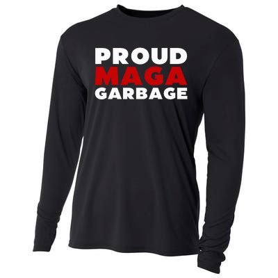 Proud Maga Garbage Trump Supporter Cooling Performance Long Sleeve Crew