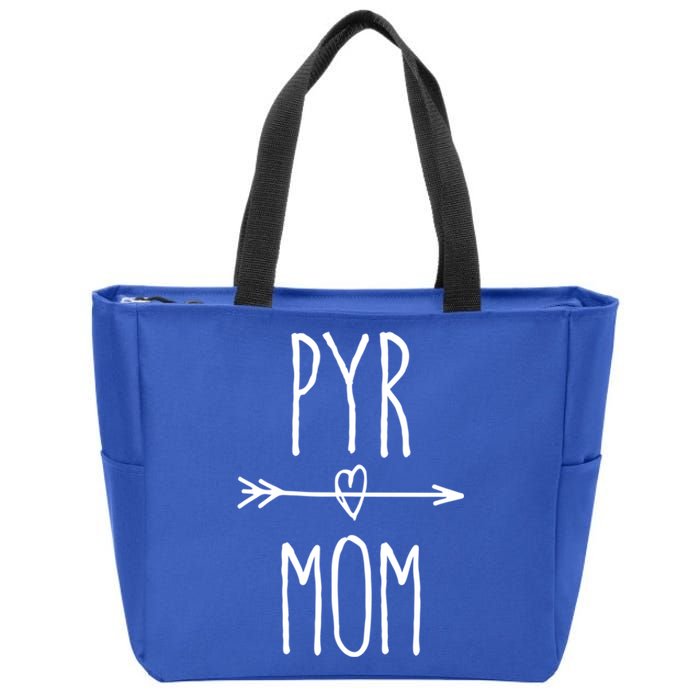 Pyr Mom Gift Cute Great Pyrenees Mom Gift Zip Tote Bag