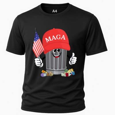 Proud Maga Garbage Trump Supporter Trash Can Cartoon Funny Performance Shirt