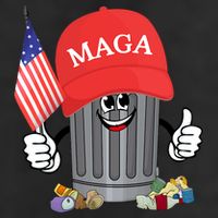 Proud Maga Garbage Trump Supporter Trash Can Cartoon Funny 11oz C Handle Ceramic Mug