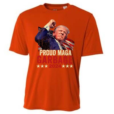 Proud Maga Garbage Proud To Be Garbage Trump Supporters Cooling Performance Crew T-Shirt