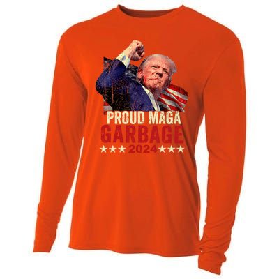 Proud Maga Garbage Proud To Be Garbage Trump Supporters Cooling Performance Long Sleeve Crew