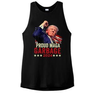 Proud Maga Garbage Proud To Be Garbage Trump Supporters Ladies PosiCharge Tri-Blend Wicking Tank