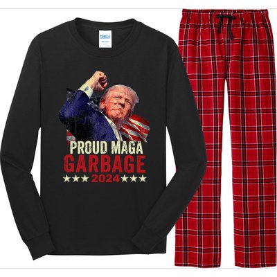 Proud Maga Garbage Proud To Be Garbage Trump Supporters Long Sleeve Pajama Set