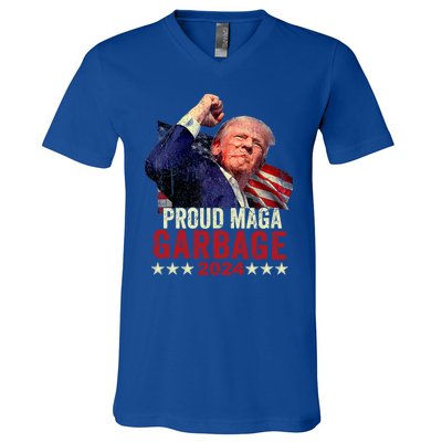 Proud Maga Garbage Proud To Be Garbage Trump Supporters V-Neck T-Shirt