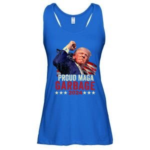 Proud Maga Garbage Proud To Be Garbage Trump Supporters Ladies Essential Flowy Tank