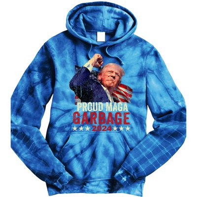 Proud Maga Garbage Proud To Be Garbage Trump Supporters Tie Dye Hoodie