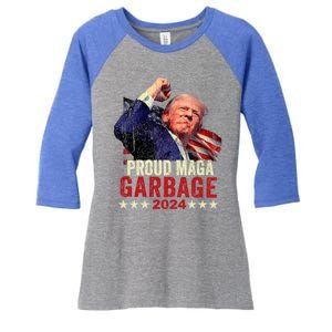 Proud Maga Garbage Proud To Be Garbage Trump Supporters Women's Tri-Blend 3/4-Sleeve Raglan Shirt