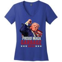 Proud Maga Garbage Proud To Be Garbage Trump Supporters Women's V-Neck T-Shirt