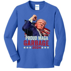 Proud Maga Garbage Proud To Be Garbage Trump Supporters Kids Long Sleeve Shirt