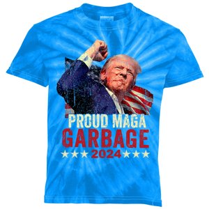 Proud Maga Garbage Proud To Be Garbage Trump Supporters Kids Tie-Dye T-Shirt