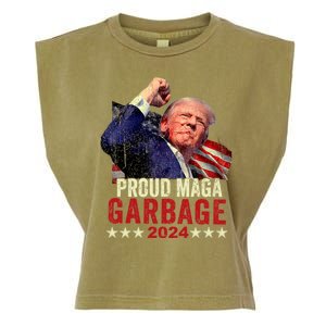 Proud Maga Garbage Proud To Be Garbage Trump Supporters Garment-Dyed Women's Muscle Tee