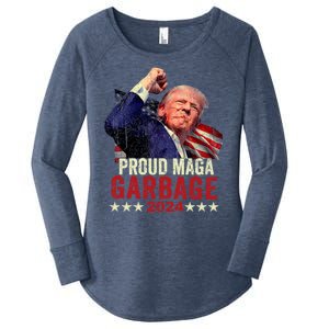 Proud Maga Garbage Proud To Be Garbage Trump Supporters Women's Perfect Tri Tunic Long Sleeve Shirt