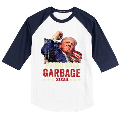 Proud Maga Garbage Proud To Be Garbage Trump Supporters Baseball Sleeve Shirt