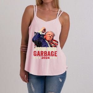 Proud Maga Garbage Proud To Be Garbage Trump Supporters Women's Strappy Tank